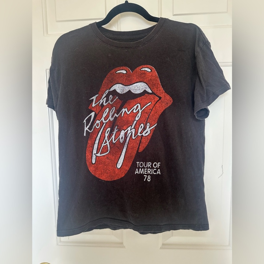 Rolling Stones Tour of America '78 Black T-Shirt